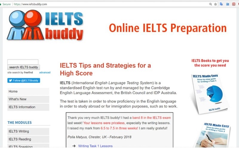 website IELTS Buddy